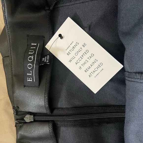 NWT eloquii pleather Skirt with Bow Plus Size - Picture 2 of 2